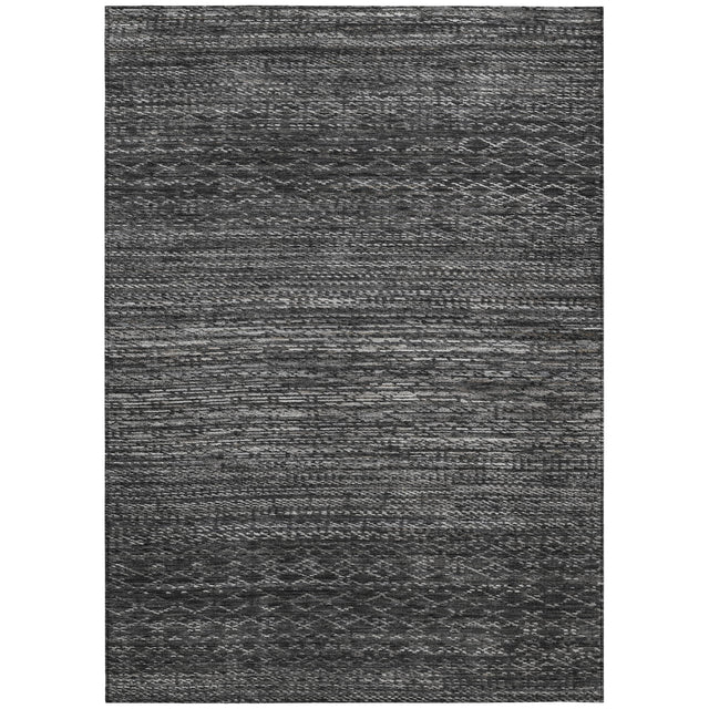 Addison Chantille ACN2150 Stripes Machine Made Transitional Charcoal Rug