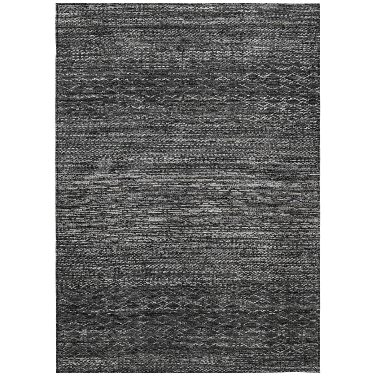 Addison Chantille ACN2150 Stripes Machine Made Transitional Charcoal Rug