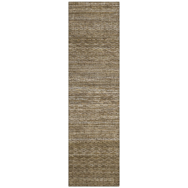 Addison Chantille ACN2150 Stripes Machine Made Transitional Chocolate Rug