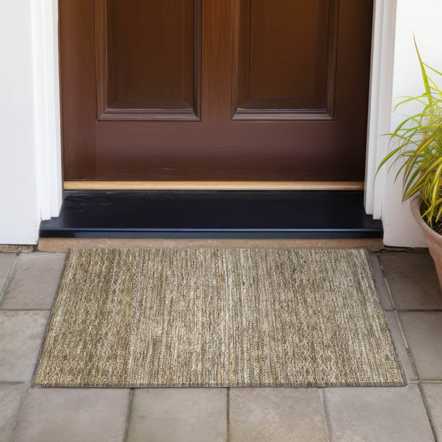 Addison Chantille ACN2150 Stripes Machine Made Transitional Chocolate Rug