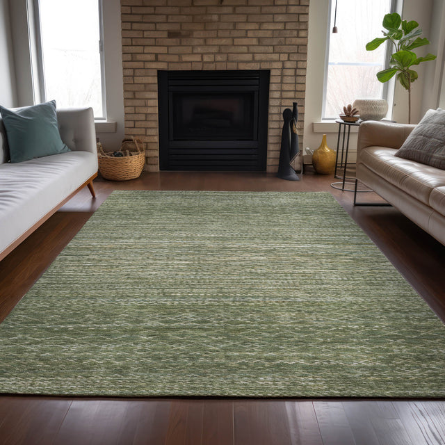 Addison Chantille ACN2150 Stripes Machine Made Transitional Fern Rug