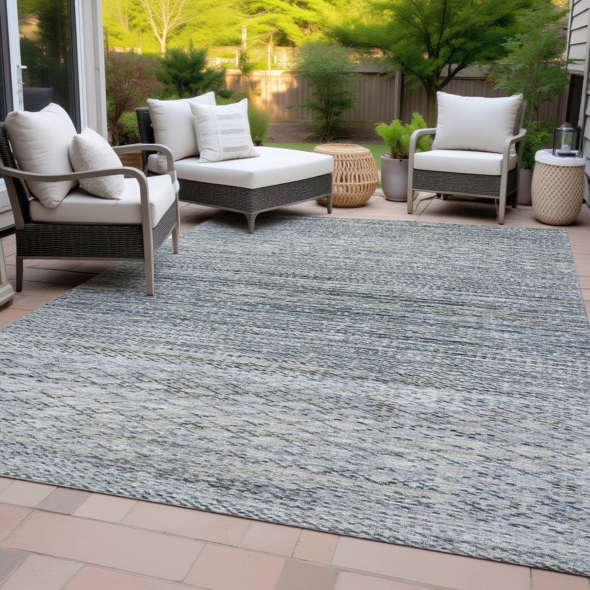 Addison Chantille ACN2150 Stripes Machine Made Transitional Linen Rug