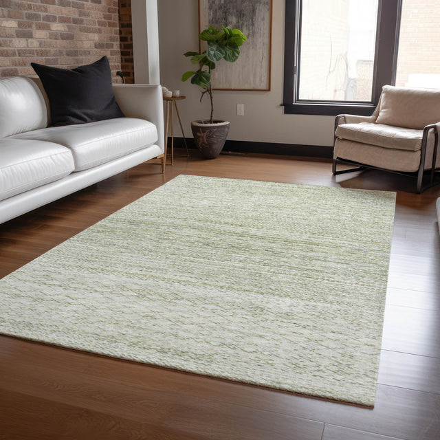Addison Chantille ACN2150 Stripes Machine Made Transitional Sage Rug