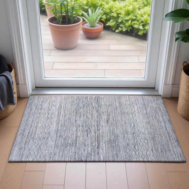 Addison Chantille ACN2150 Stripes Machine Made Transitional Sky Rug