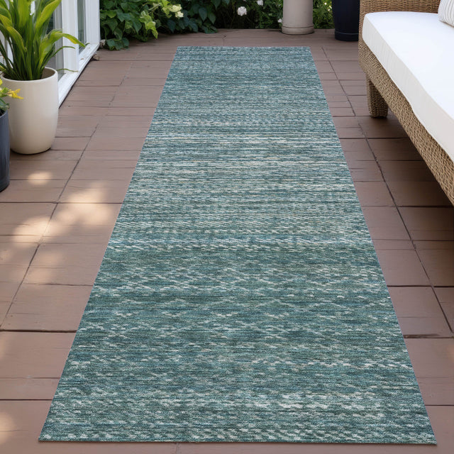 Addison Chantille ACN2150 Stripes Machine Made Transitional Teal Rug