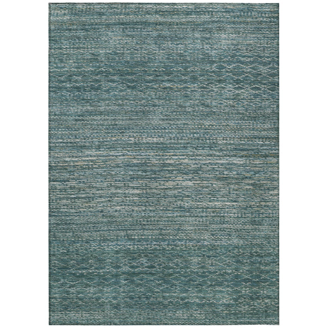 Addison Chantille ACN2150 Stripes Machine Made Transitional Teal Rug