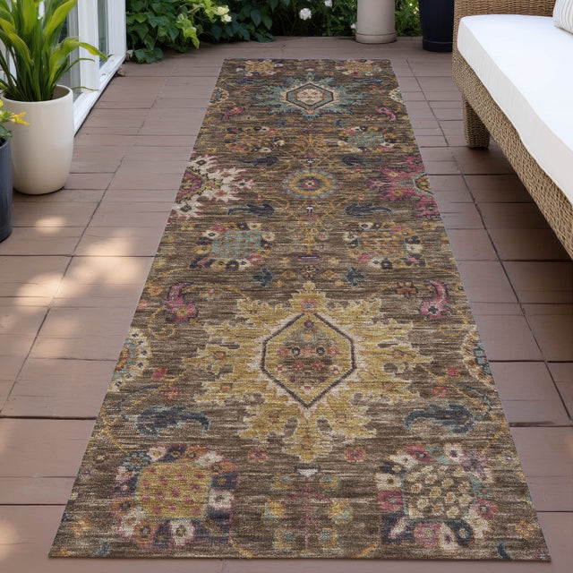 Addison Chantille ACN2151 Medallions Machine Made Traditional Chocolate Rug