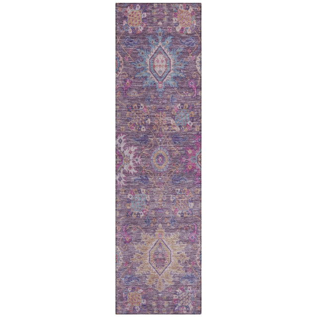 Addison Chantille ACN2151 Medallions Machine Made Traditional Eggplant Rug