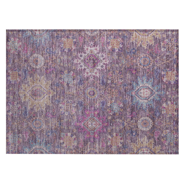 Addison Chantille ACN2151 Medallions Machine Made Traditional Eggplant Rug