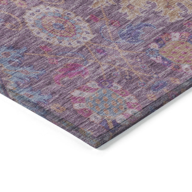 Addison Chantille ACN2151 Medallions Machine Made Traditional Eggplant Rug