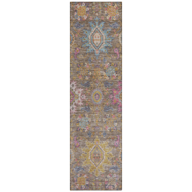 Addison Chantille ACN2151 Medallions Machine Made Traditional Mocha Rug