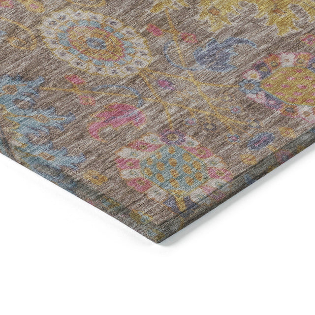 Addison Chantille ACN2151 Medallions Machine Made Traditional Mocha Rug