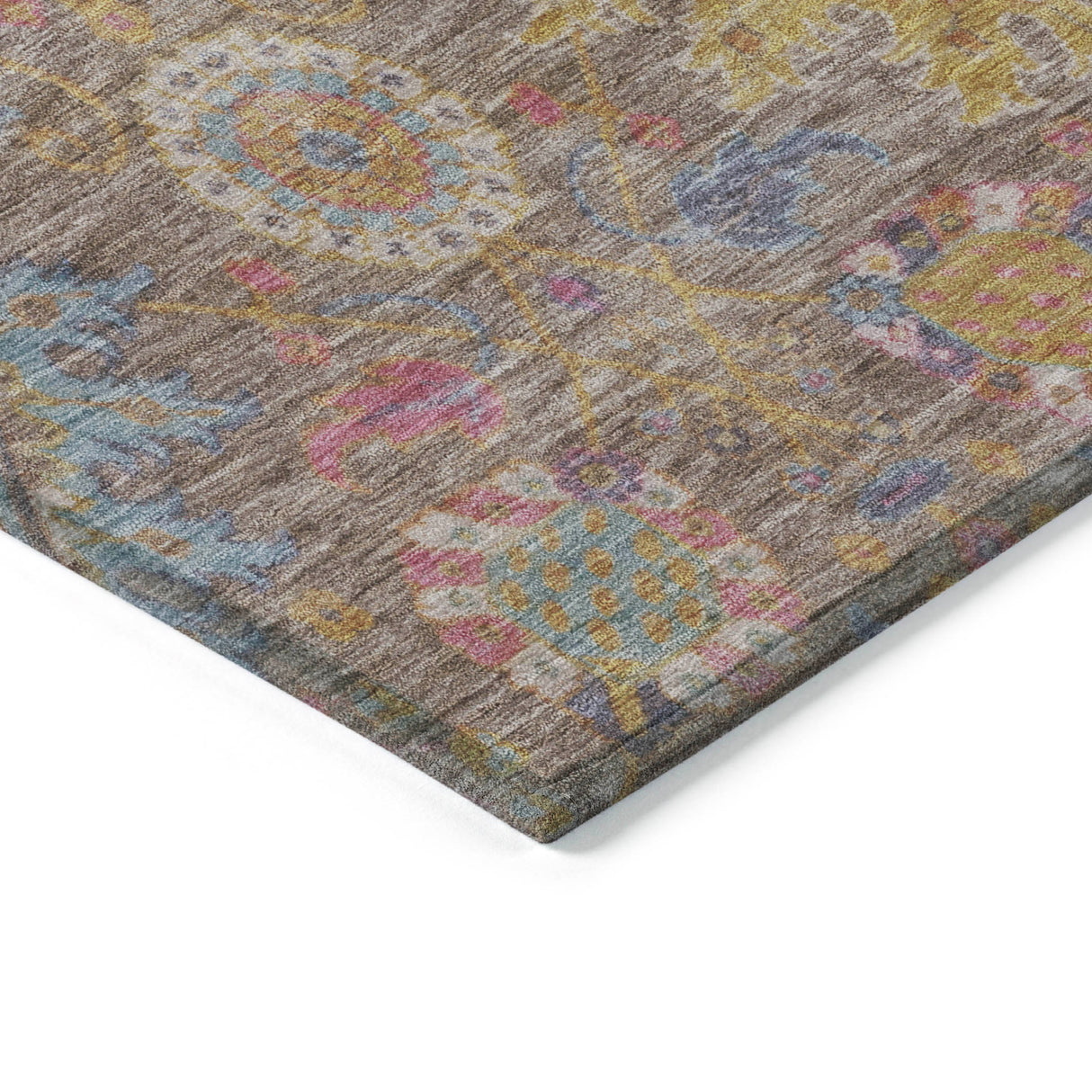 Addison Chantille ACN2151 Medallions Machine Made Traditional Mocha Rug