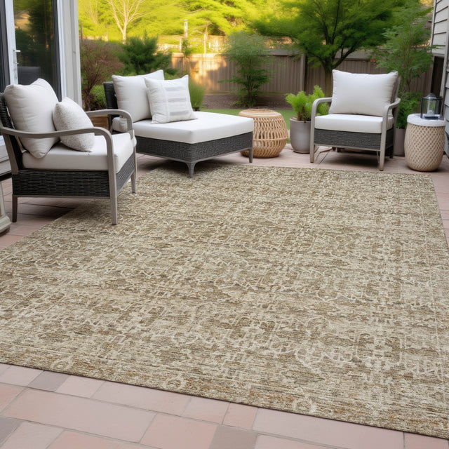 Addison Chantille ACN2152 Stripes Machine Made Transitional Brown Rug