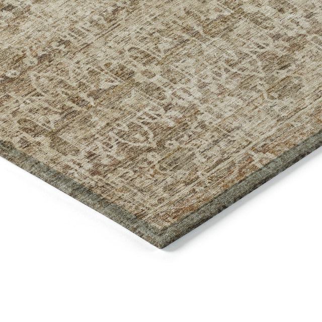 Addison Chantille ACN2152 Stripes Machine Made Transitional Brown Rug