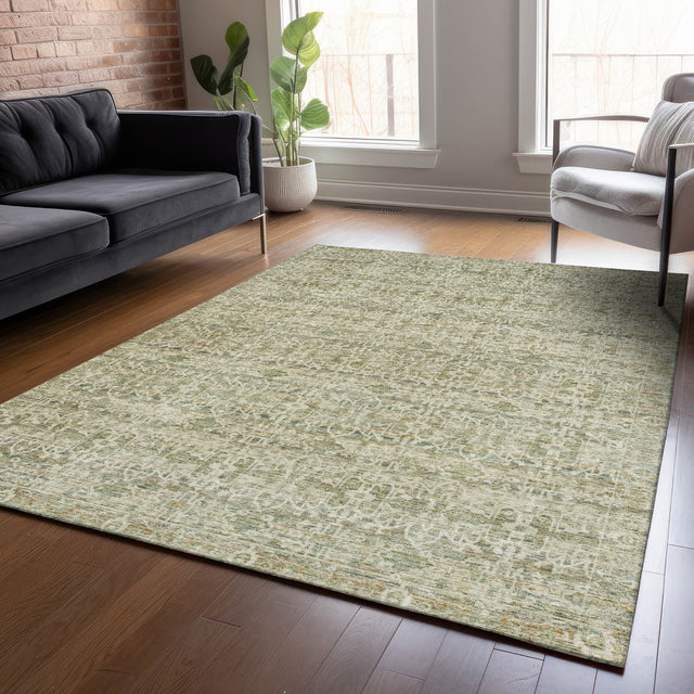 Addison Chantille ACN2152 Stripes Machine Made Transitional Sage Rug