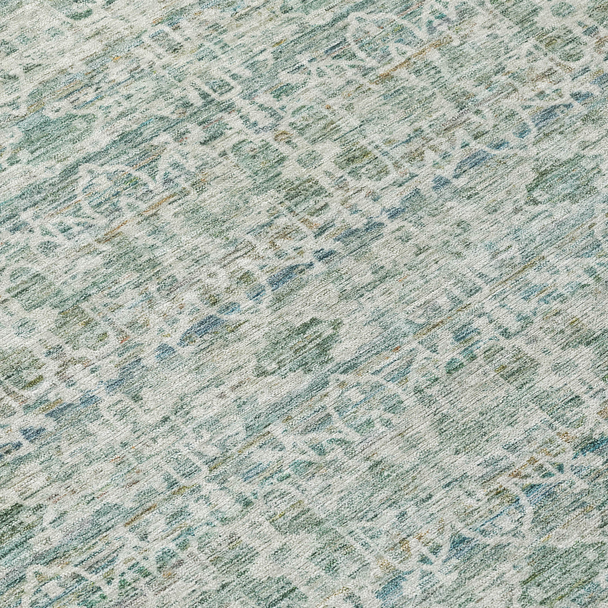 Addison Chantille ACN2152 Stripes Machine Made Transitional Teal Rug