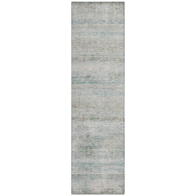 Addison Chantille ACN2154 Stripes Machine Made Transitional Aqua Rug