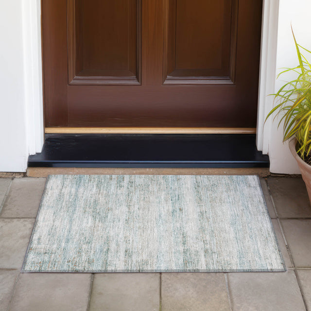 Addison Chantille ACN2154 Stripes Machine Made Transitional Aqua Rug