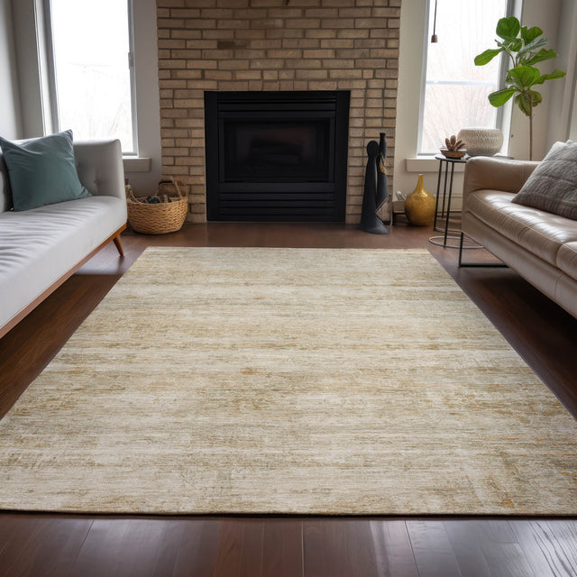 Addison Chantille ACN2154 Stripes Machine Made Transitional Brown Rug
