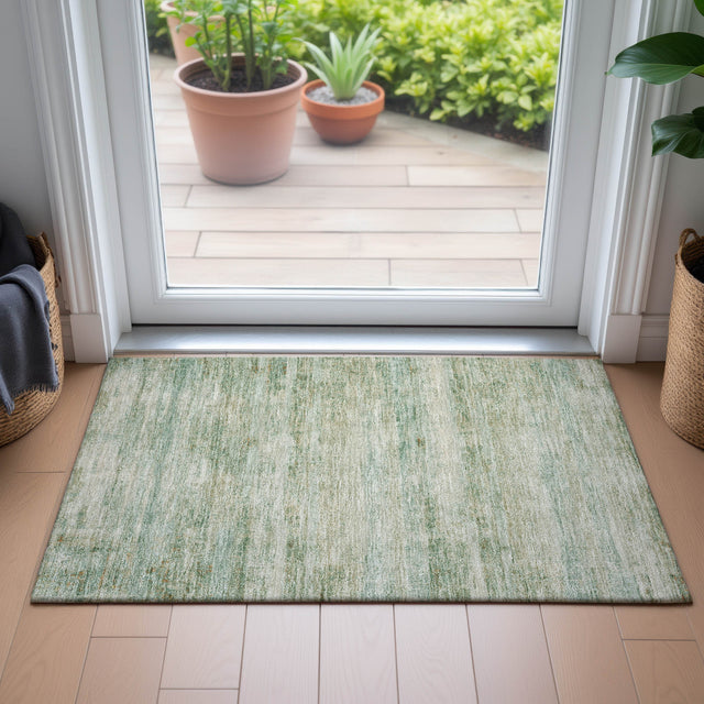 Addison Chantille ACN2154 Stripes Machine Made Transitional Green Rug