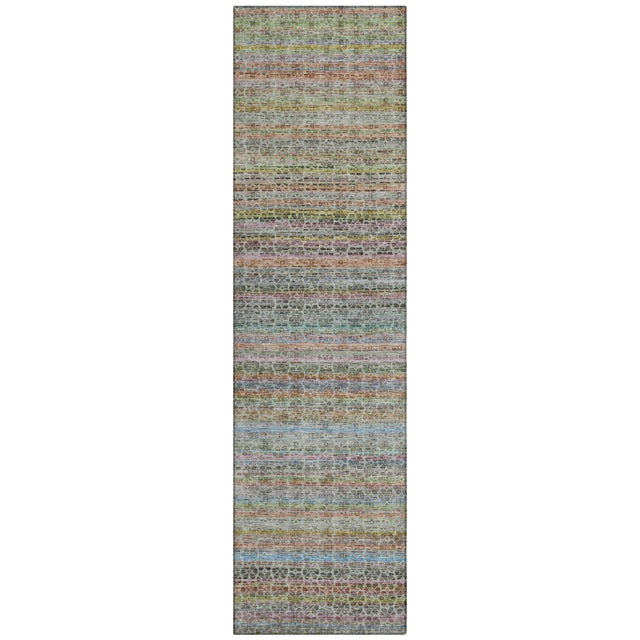 Addison Chantille ACN2155 Stripes Machine Made Transitional Aqua Rug