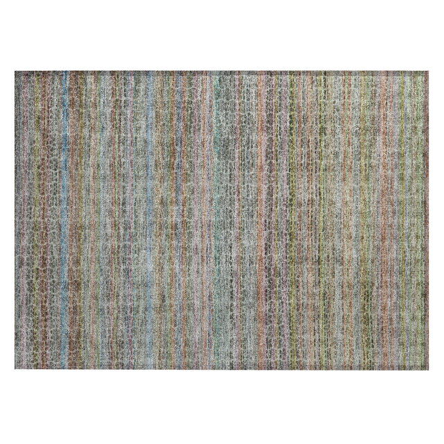 Addison Chantille ACN2155 Stripes Machine Made Transitional Aqua Rug