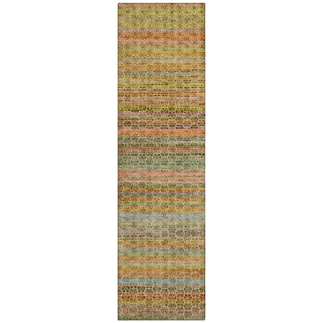 Addison Chantille ACN2155 Stripes Machine Made Transitional Coral Rug