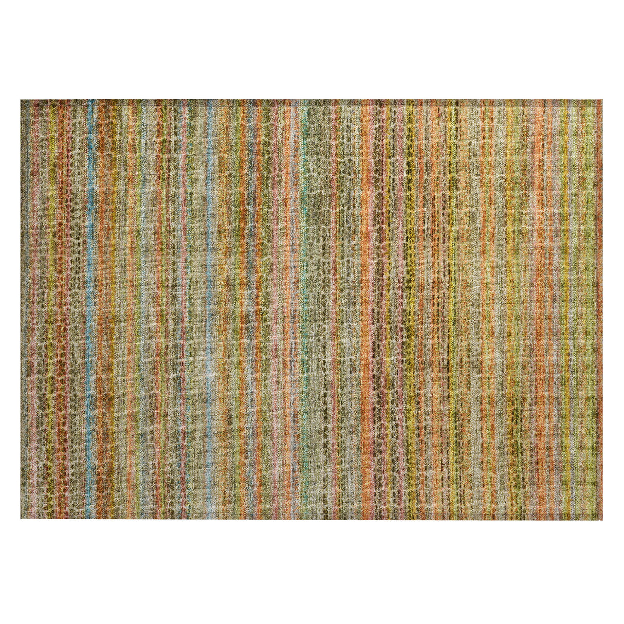 Addison Chantille ACN2155 Stripes Machine Made Transitional Coral Rug
