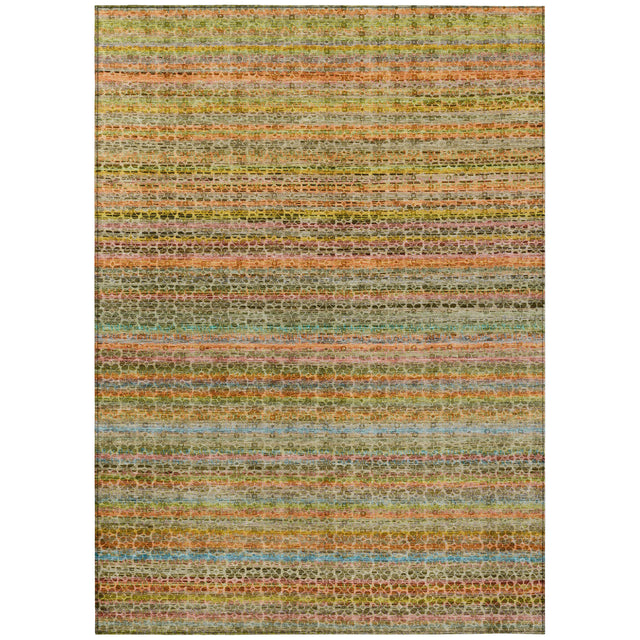 Addison Chantille ACN2155 Stripes Machine Made Transitional Coral Rug