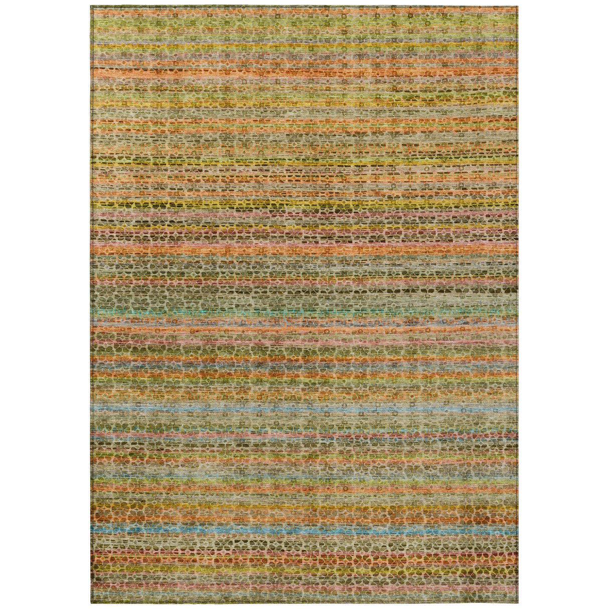 Addison Chantille ACN2155 Stripes Machine Made Transitional Coral Rug