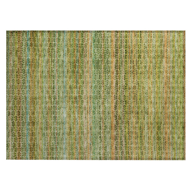 Addison Chantille ACN2155 Stripes Machine Made Transitional Green Rug