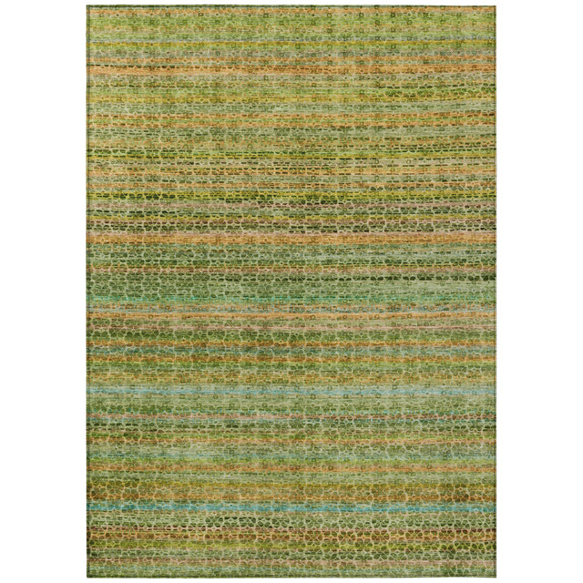 Addison Chantille ACN2155 Stripes Machine Made Transitional Green Rug