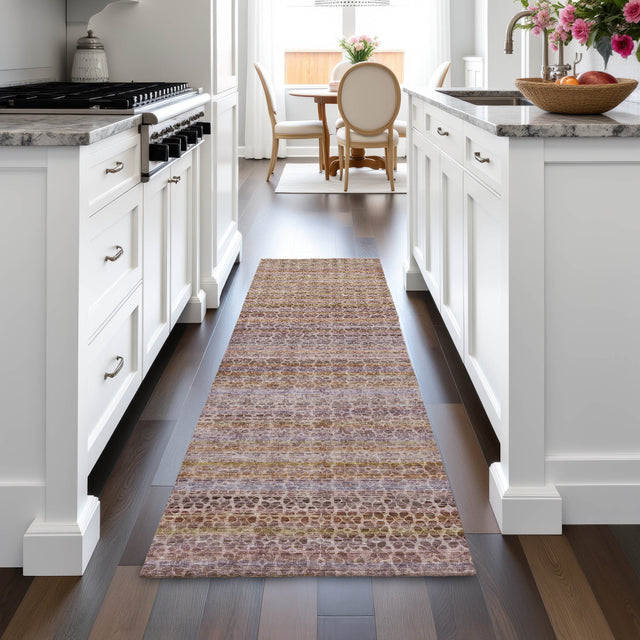 Addison Chantille ACN2155 Stripes Machine Made Transitional Khaki Rug