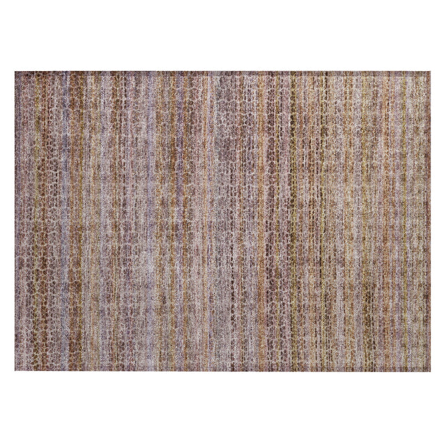Addison Chantille ACN2155 Stripes Machine Made Transitional Khaki Rug