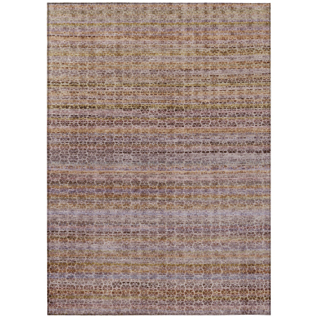 Addison Chantille ACN2155 Stripes Machine Made Transitional Khaki Rug