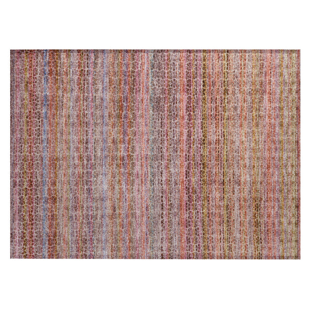 Addison Chantille ACN2155 Stripes Machine Made Transitional Pink Rug