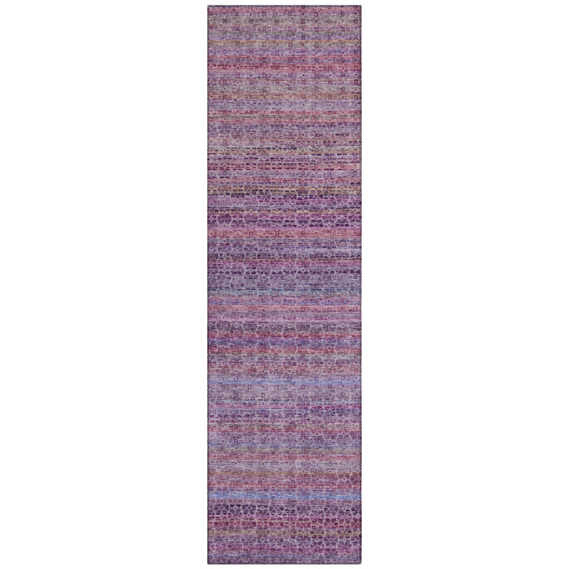 Addison Chantille ACN2155 Stripes Machine Made Transitional Purple Rug