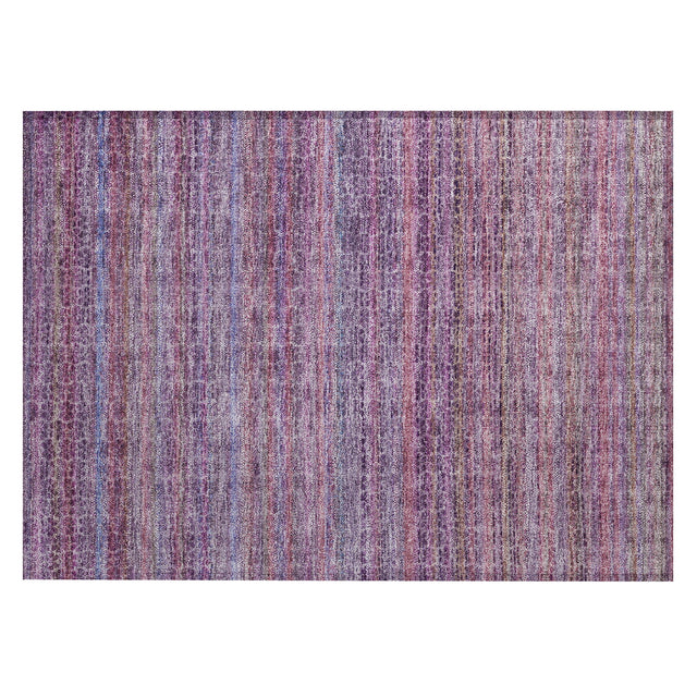 Addison Chantille ACN2155 Stripes Machine Made Transitional Purple Rug