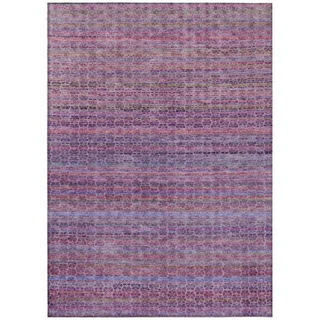 Addison Chantille ACN2155 Stripes Machine Made Transitional Purple Rug