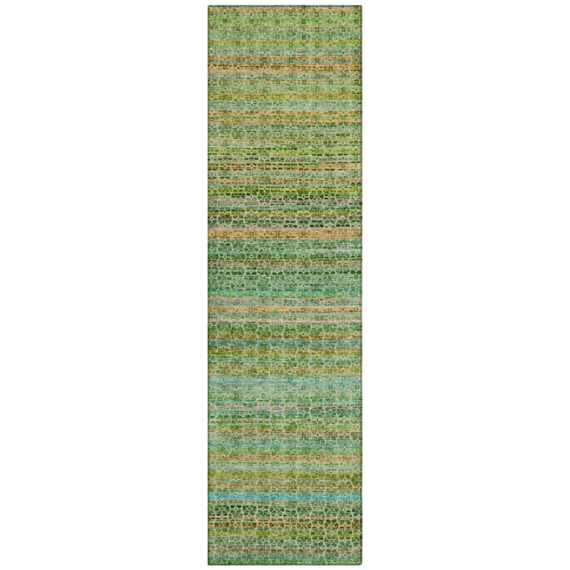 Addison Chantille ACN2155 Stripes Machine Made Transitional Teal Rug