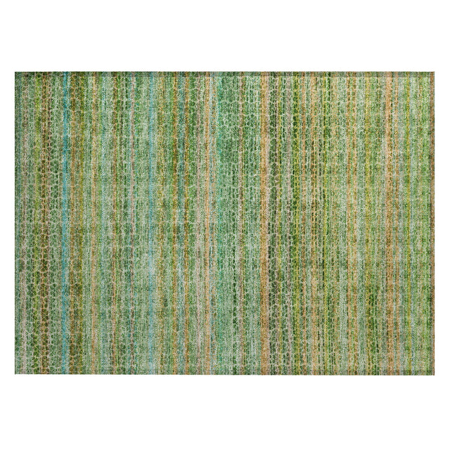 Addison Chantille ACN2155 Stripes Machine Made Transitional Teal Rug