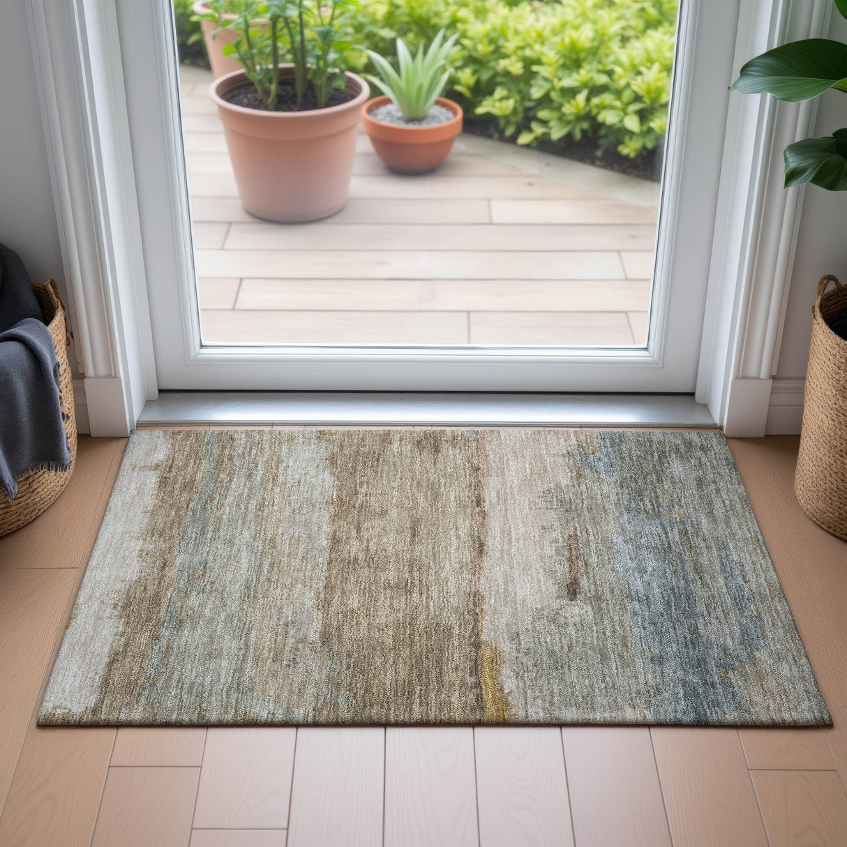 Addison Chantille ACN2156 Modern Machine Made Transitional Beige Rug