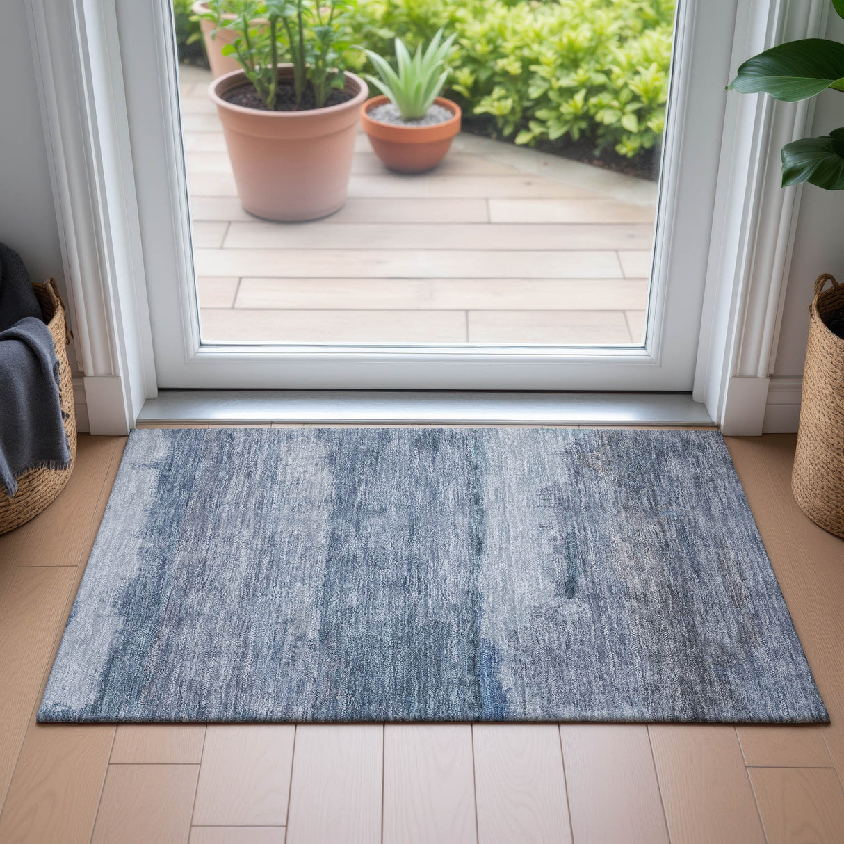 Addison Chantille ACN2156 Modern Machine Made Transitional Blue Rug
