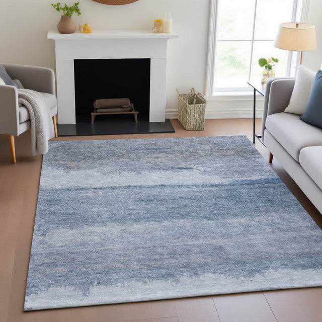 Addison Chantille ACN2156 Modern Machine Made Transitional Blue Rug