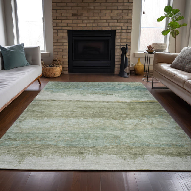 Addison Chantille ACN2156 Modern Machine Made Transitional Green Rug