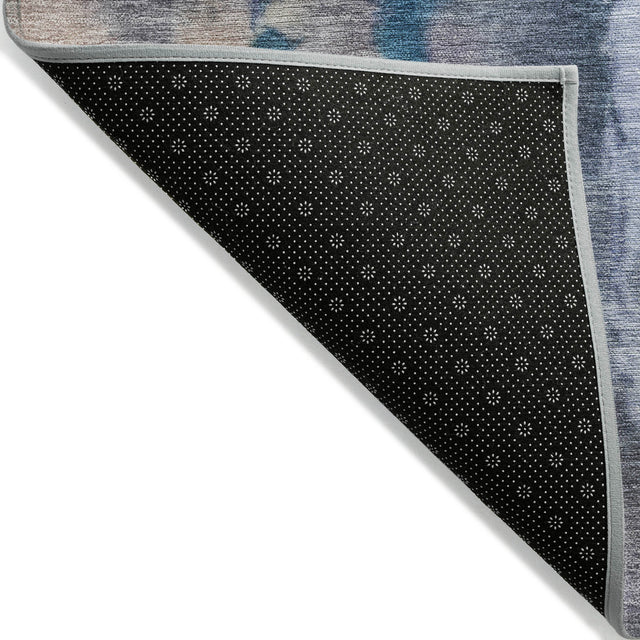 Addison Chantille ACN2157 Abstract Machine Made Transitional Blue Rug