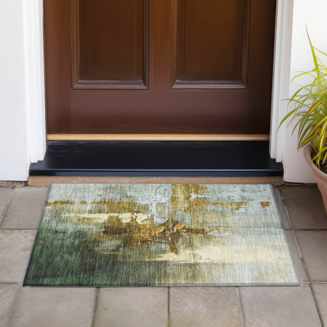 Addison Chantille ACN2157 Abstract Machine Made Transitional Brown Rug