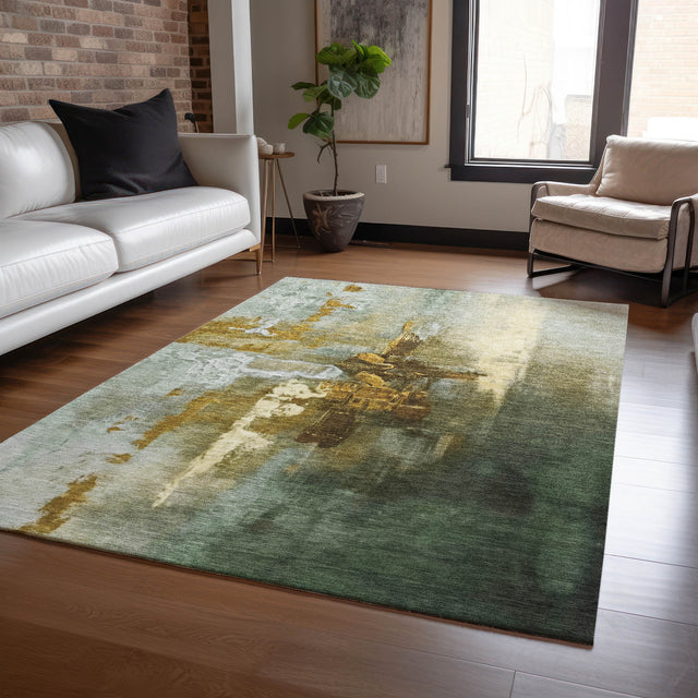 Addison Chantille ACN2157 Abstract Machine Made Transitional Brown Rug