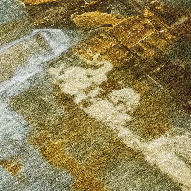 Addison Chantille ACN2157 Abstract Machine Made Transitional Brown Rug